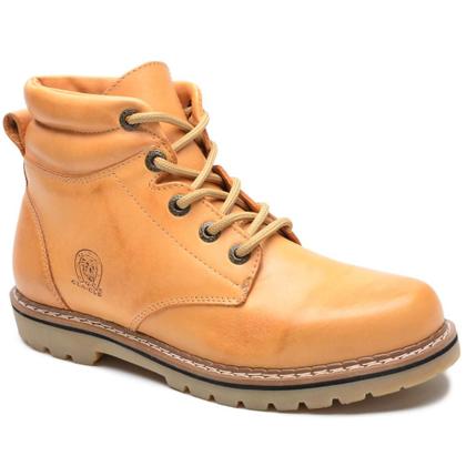 Imagem de Coturno Feminino Masculino Tratorado Couro Confortável