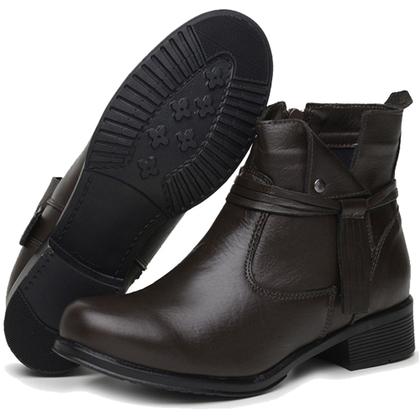 Imagem de Coturno feminino preto sollano bota cano curto botinha de ziper