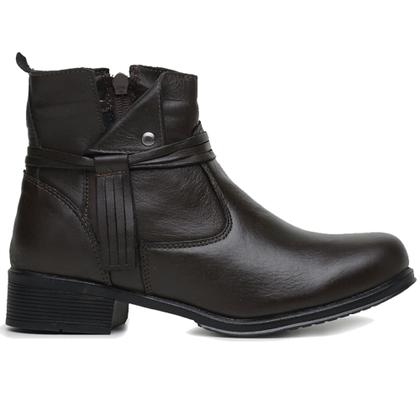 Imagem de Coturno feminino preto sollano bota cano curto botinha de ziper