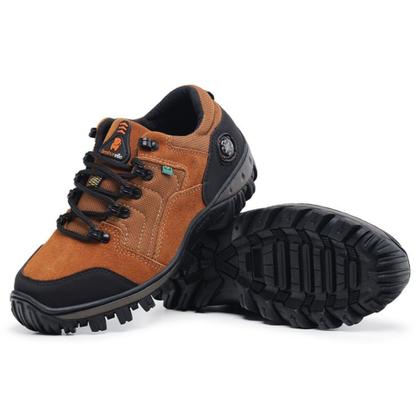 Imagem de Coturno masculino bota em couro tenis adventure trilha confortavel