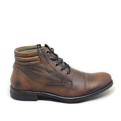 Imagem de Coturno Masculino Couro Tan Velluto Estilo Casual