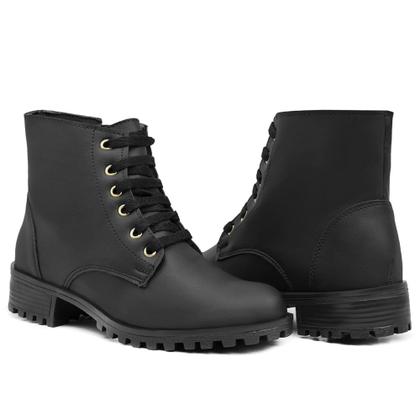 Imagem de Coturno Mid Bota Cano Médio com Ajuste em Cadarço