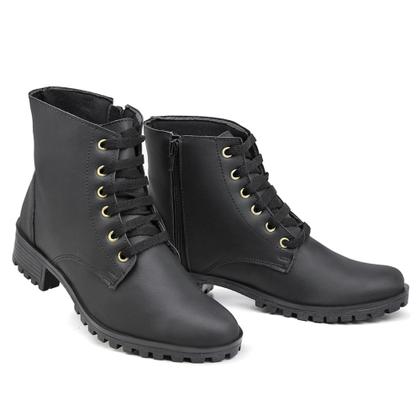 Imagem de Coturno Mid Bota Cano Médio com Ajuste em Cadarço