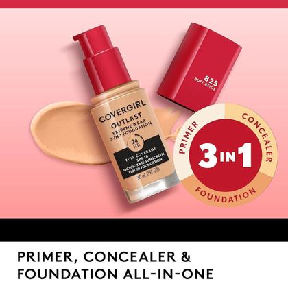 Imagem de Covergirl Outlast Base Líquida 3 In1 Spf18 - 855 Soft Honey