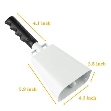 Imagem de Cow Bell Musfunny Steel com alça Cheering Bell White 25cm
