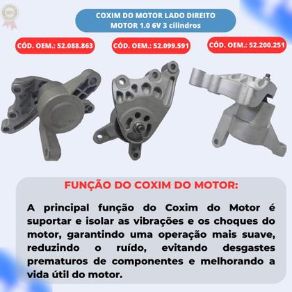 Imagem de Coxim Do Motor Ld Fiat Argo Mobi Novo Uno 1.0 6v 3 Cilindros