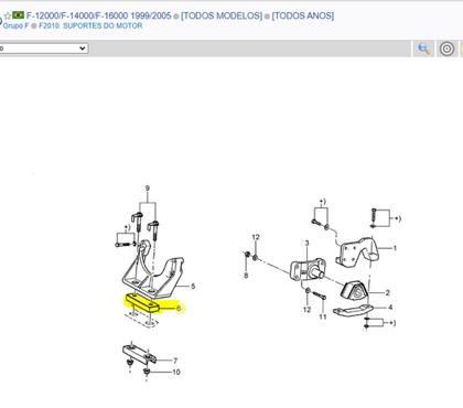 Imagem de Coxim Motor Dianteiro Ford F12000 F14000 F16000 1998 até 2005