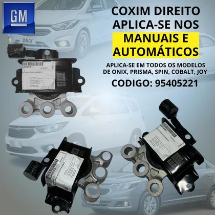Imagem de Coxim Original do Motor Lado Direito Onix Cobalt Prisma Spin Joy Serve em MANUAL E AUTOMATICO PEÇA ORIGINAL GM 95405221