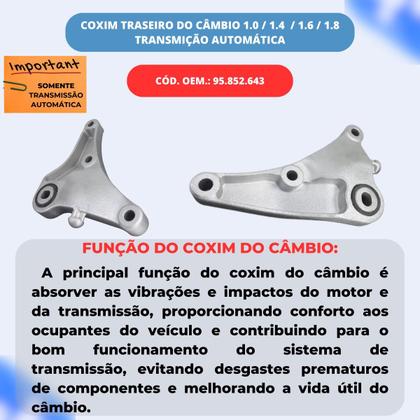 Imagem de Coxim Traseiro Câmbio Automático Gm Cobalt Onix Prisma Spin