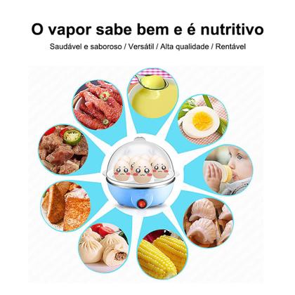 Imagem de Cozedor de Ovos Elétrico Automático 7 Ovos Gema Mole Cremosa Dura