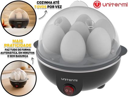 Imagem de Cozedor De Ovos Elétrico Portátil Cozimento A Vapor Com Tampa Transparente Para Até 7 Ovos