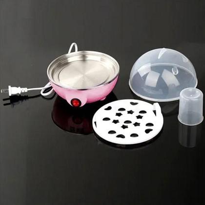Imagem de Cozedor Multi Funções Elétrico Cozinhar Ovos Egg Cooker Rosa