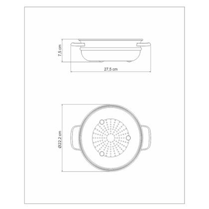 Imagem de Cozi-Vapore Allegra 20 cm 2,2 L em Inox com Alças Tramontina 62660/200