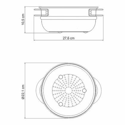 Imagem de Cozi-Vapore Inox 20cm 3,2L Solar Tramontina 62510/200