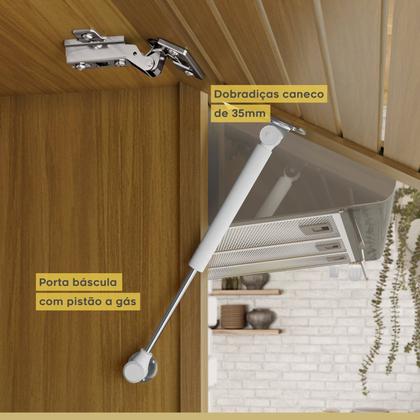 Imagem de Cozinha 2 Peças Armário Aéreo 2 Portas e Paneleiro 2 Portas 3 Gavetas Princesa