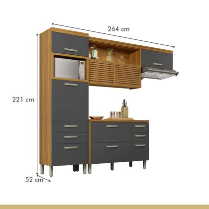 Imagem de Cozinha 3 Peças Ripado Princesa 100% Mdf