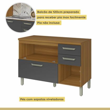 Imagem de Cozinha 3 Peças Ripado Princesa 100% Mdf