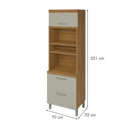 Imagem de Cozinha 3 Peças Torre Quente Ripado Princesa  100% Mdf