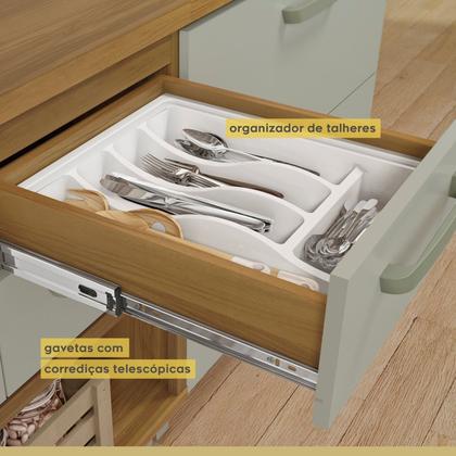 Imagem de Cozinha 3 Peças Torre Quente Ripado Princesa  100% Mdf