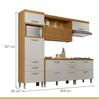Imagem de Cozinha 4 Peças Ripado Princesa 100% Mdf