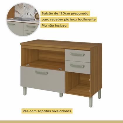 Imagem de Cozinha 4 Peças Ripado Princesa 100% Mdf