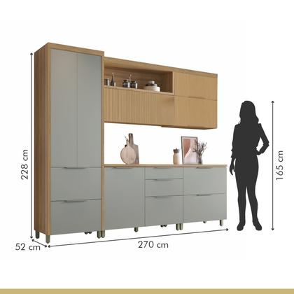 Imagem de Cozinha 5 Peças 7 Portas 6 Gavetas Marquesa 100% Mdf