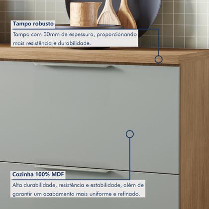 Imagem de Cozinha 5 Peças 7 Portas 6 Gavetas Ripado Marquesa 100% Mdf