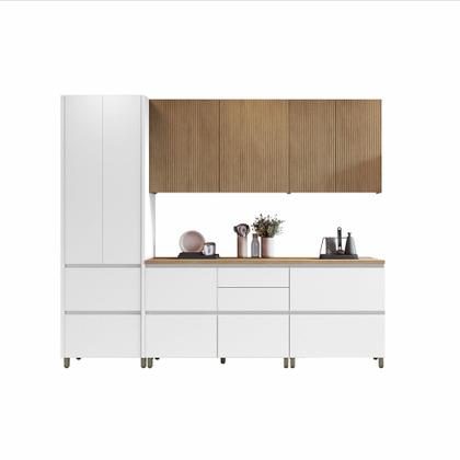 Imagem de Cozinha 5 Peças 8 Portas 7 Gavetas Ripado Rainha 100 MDF