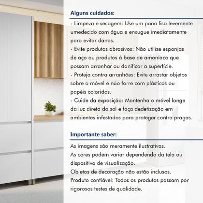 Imagem de Cozinha 5 Peças 8 Portas E 7 Gavetas Ripado Rainha 100% Mdf