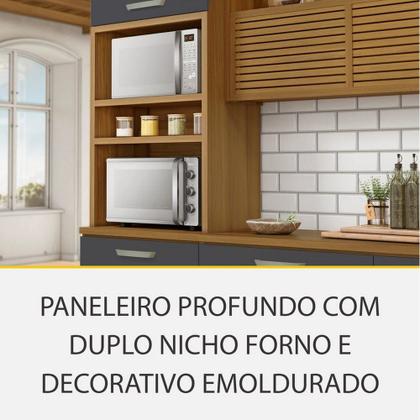 Imagem de Cozinha 5 Peças Ripado 2 Paneleiros Princesa 100 MDF Nesher