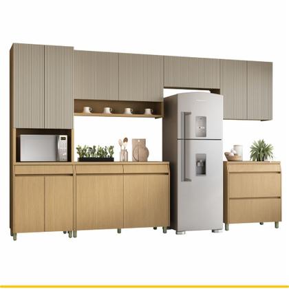 Imagem de Cozinha 6 Pçs 12 Pts 5 Gav Nesher Simone Mendes 350cm 100 MDF