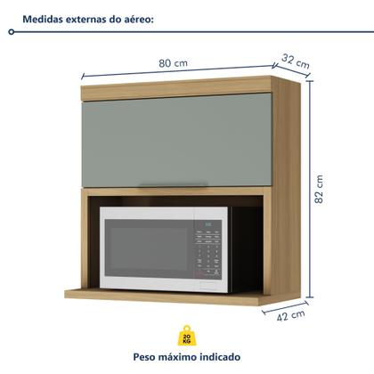 Imagem de Cozinha 6 Peças 5 Portas 5 Gavetas Com Armário Aéreo 100% Mdf Marquesa