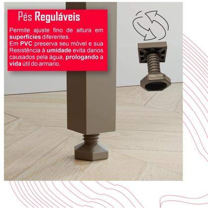 Imagem de Cozinha 8 Portas 2 Gavetas Aurora Branca Com Espelho