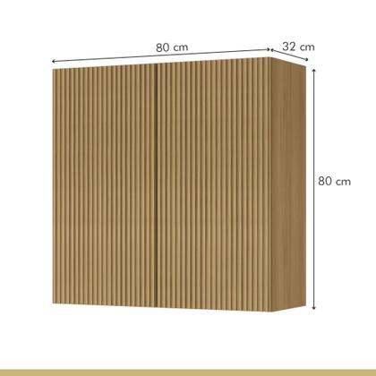 Imagem de Cozinha 9 Peças Canto Direita E Esquerda 12 Portas 8 Gavetas Ripado Rainha 100% Mdf