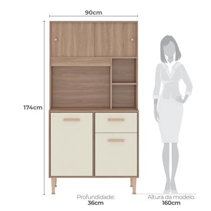 Cozinha 90cm 4 Portas 1 Gaveta Dália - Fellicci - Cozinha Compacta