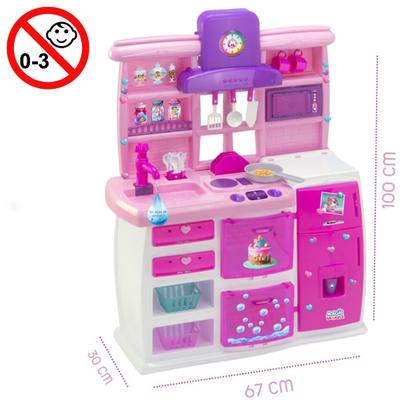 Imagem de Cozinha Brinquedo Infantil Master Magic Acessorios Forno Geladeira Água