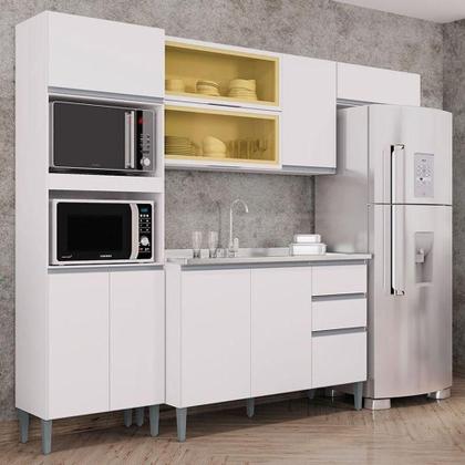 Imagem de Cozinha Com Balcão De Pia Aline Branco - Poquema