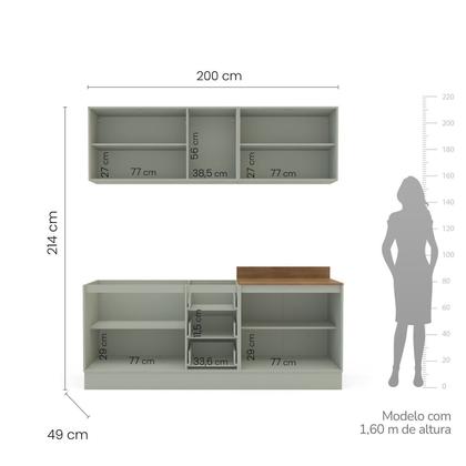 Imagem de Cozinha com Rodapé 4 Peças Rubi Yescasa