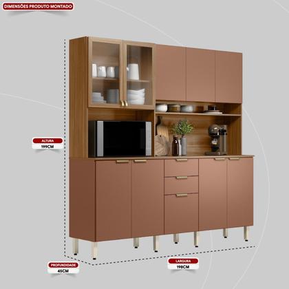 Imagem de Cozinha Compacta 10 Portas 2 Gavetas Amora