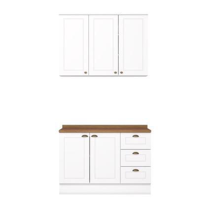 Imagem de Cozinha Compacta 2 Peças 100% Mdf com Tampo Americana