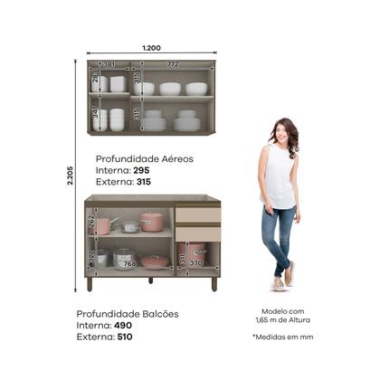 Imagem de Cozinha Compacta 2 Peças 100% Mdf Connect