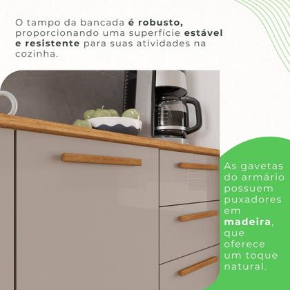 Imagem de Cozinha Compacta 2 Peças 6 Portas 2 Gavetas Bella