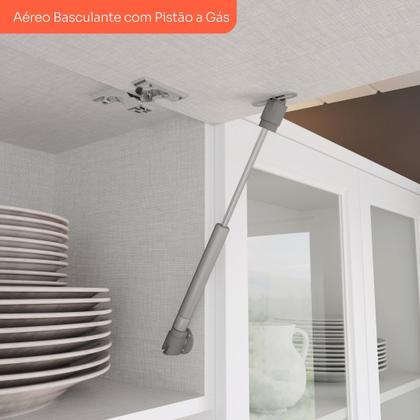 Imagem de Cozinha Compacta 3 Peças 100% MDF com Torre Quente 2 Fornos Americana Branco HP/Calcare