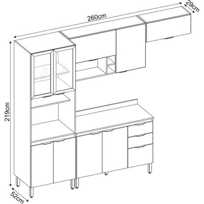 Imagem de Cozinha Compacta 4 Peças FL0006  Firenza Demobile