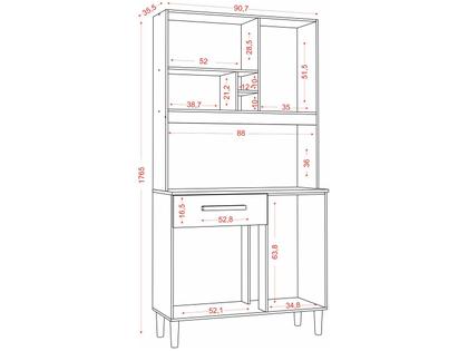 Imagem de Cozinha Compacta 4 Portas 1 Gaveta Roma Aramóveis