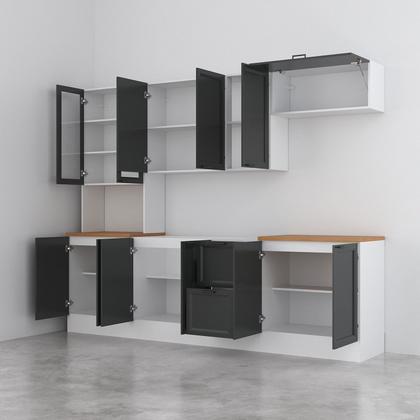 Imagem de Cozinha Compacta 5 Peças 1 Paneleiro Duplo 2 Aéreos 2 Balcões Soho CabeCasa MadeiraOriginals