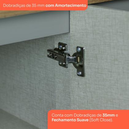 Imagem de Cozinha Compacta 5 Peças com Balcão Para Cooktop Emily Espresso Móveis