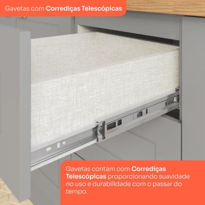 Imagem de Cozinha Compacta 5 Peças com Balcão Para Cooktop Emily Espresso Móveis