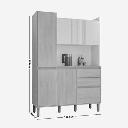 Imagem de Cozinha Compacta 6 Portas 2 Gavetas com Tampo Lucca CHF
