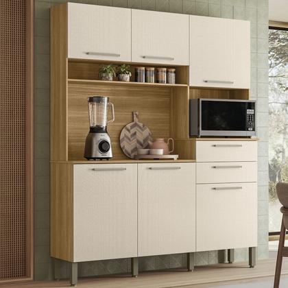 Cozinha Compacta 6P 2G 161 cm Montesa Freijo Soft KTP - Kits